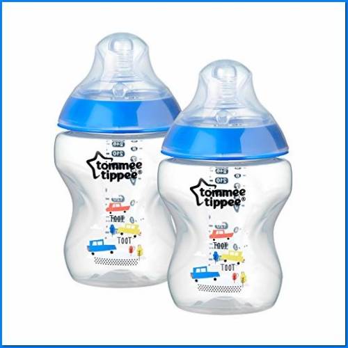 2 Decorated Baby Bottles Boy 260 Ml 0m + F/L