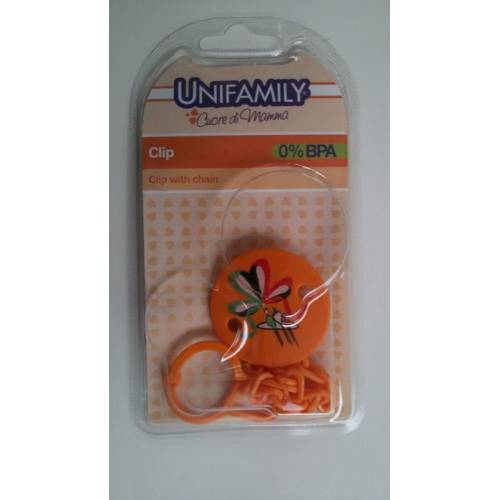 Clip mit Kette Orange