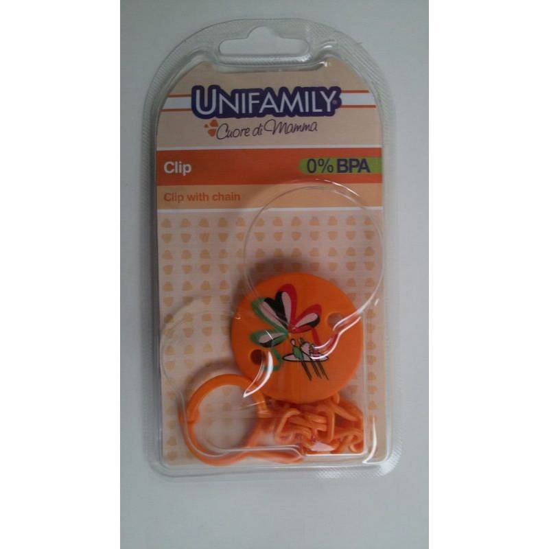 Clip With Chain Orange