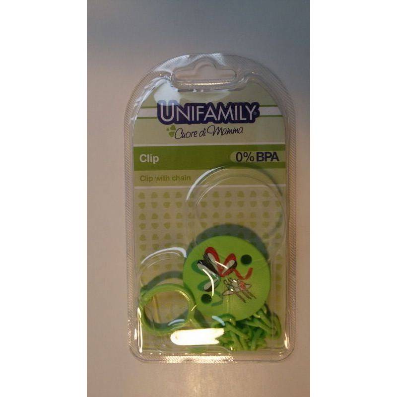 Clip mit Kette Grün