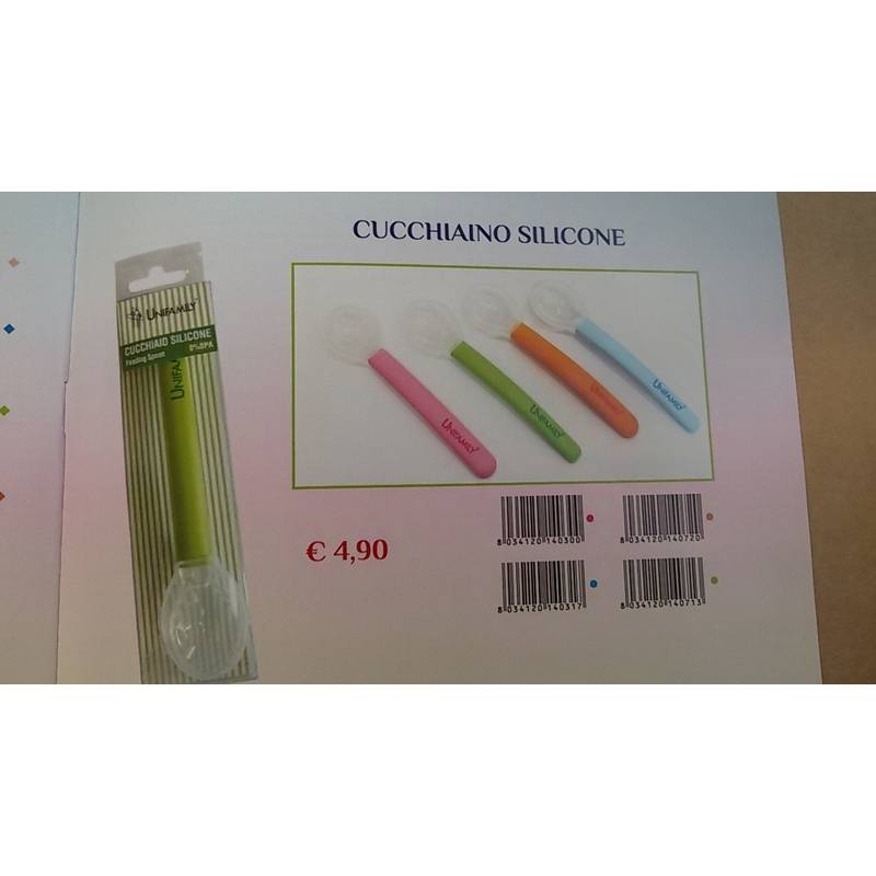 Cuillère en silicone verte