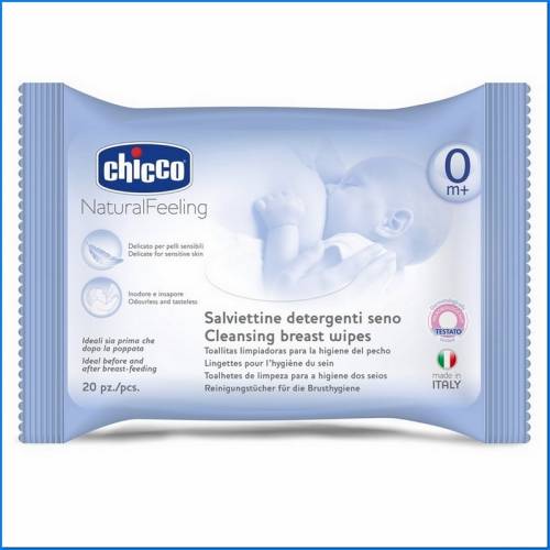 Lingettes nettoyantes pour le sein 16 pièces