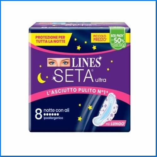 Assorbenti Lines Seta Ulyta Notte X 10