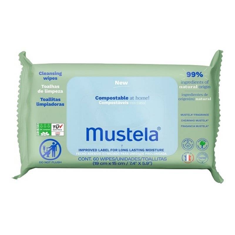 Toallitas perfumadas compostables 60 unidades - Pcs. 24
