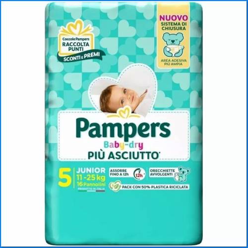 Fraldas Babydry Junior 5 - Kg.11-25 - Pcs. 8