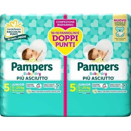 Baby Dry Junior Duo Diapers X32 - Pcs. 3