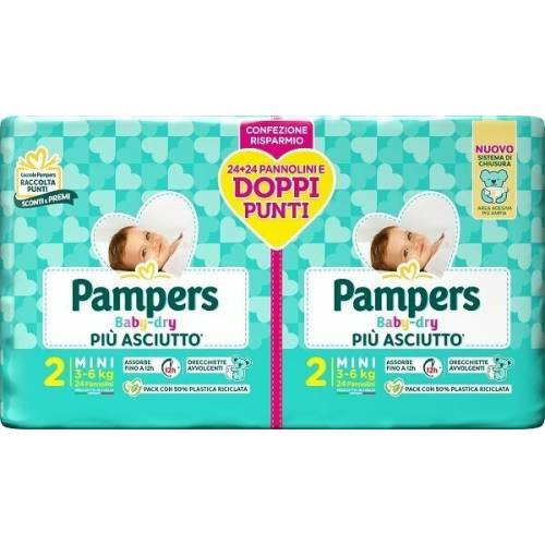 Baby Dry Mini Duo Pañales X48 - Pcs. 3