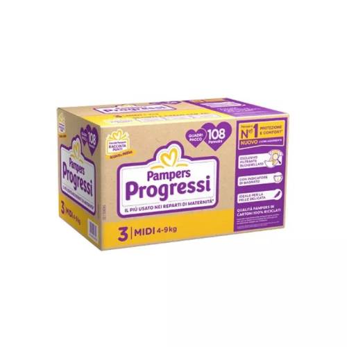 Fraldas Progressi Midi 3 - Kg.4-9
