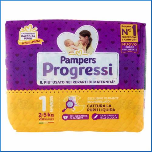 Pannolini Progressi Newborn 1 - Kg.2-5 - Pz. 6