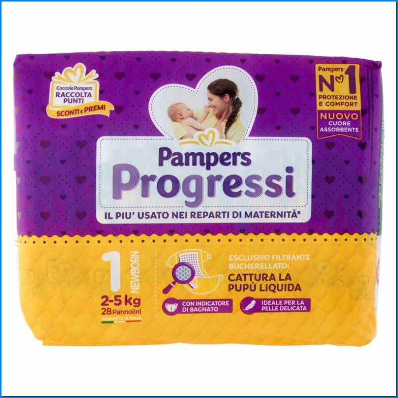 Pannolini Progressi Newborn 1 - Kg.2-5 - Pz. 6