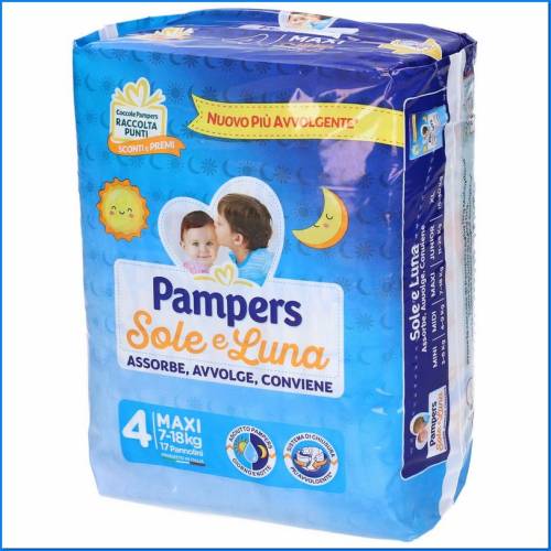 Fraldas Maxi Sol e Lua 4 - Kg.7-18 - Pcs. 8