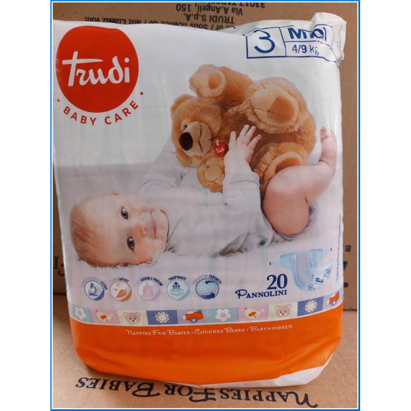 Fraldas Midi 4-9 Kg. 6x20 unid. - Pcs. 6
