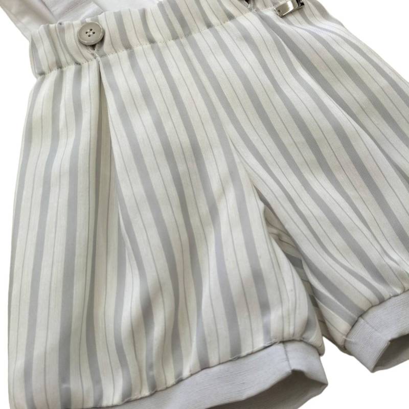 Salopette bermuda con bretelle bambino - 
