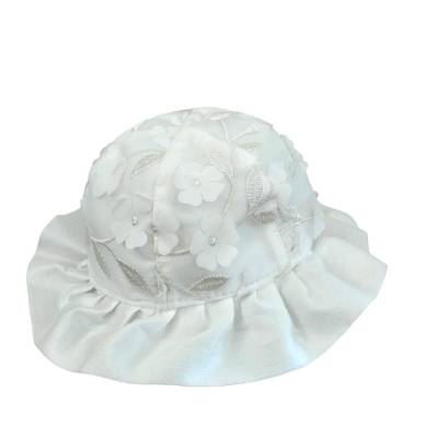 Elegant baby hat 6 months white - 