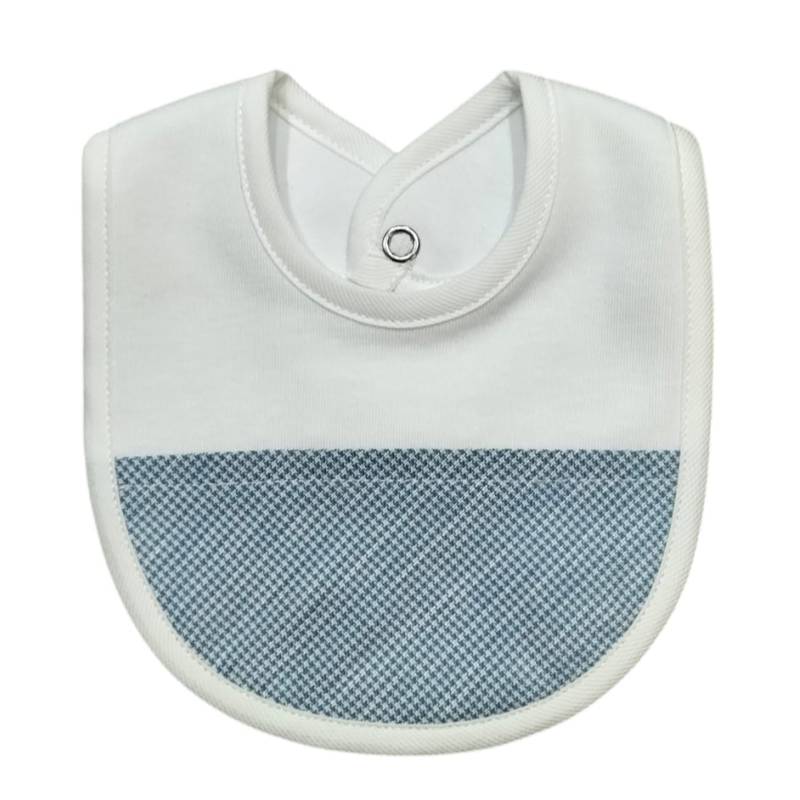 Conjunto de algodão branco e azul...