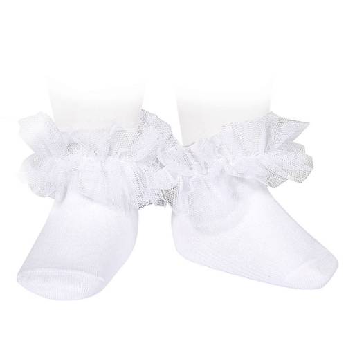 Calze bambina eleganti con tulle per comunione damigella