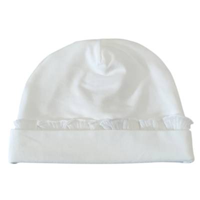 Coordinato nascita in cotone neonata bianco e rosa