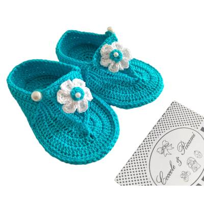 Tongs en coton 0/3 mois