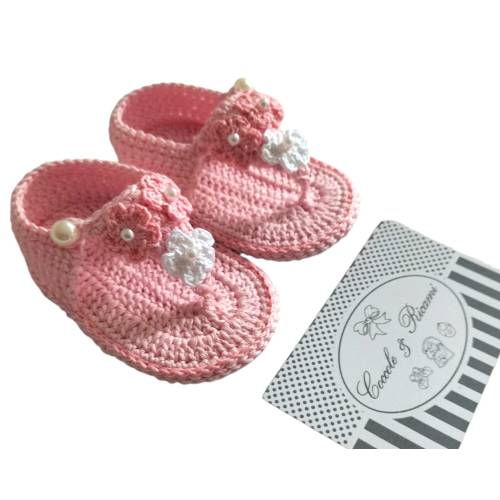 Cotton cradle flip-flops 0/3 months
