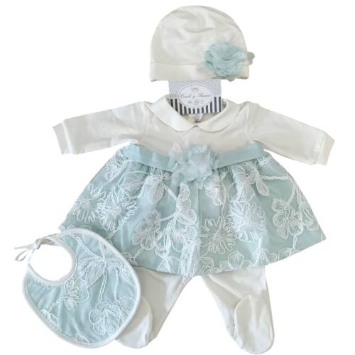 Coprifasce clinico neonata in cotone con bavetta e...