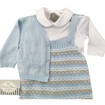Newborn baby dress in elegant cotton thread Minù
