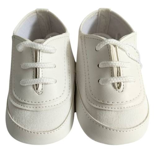Scarpine da culla eleganti bianco latte Minù