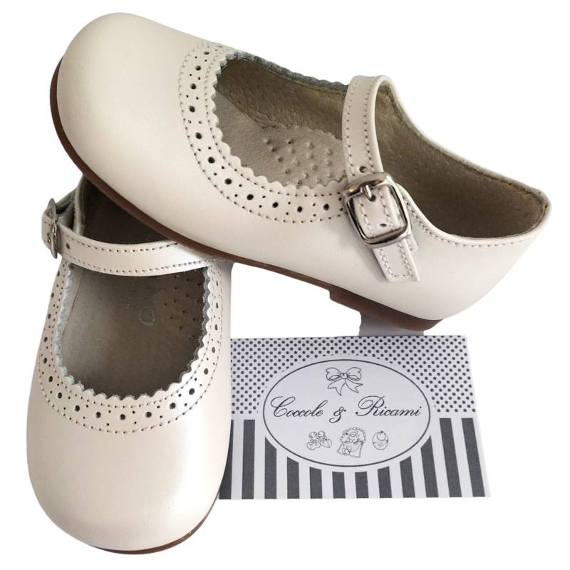 Bailarinas bebé niña crema