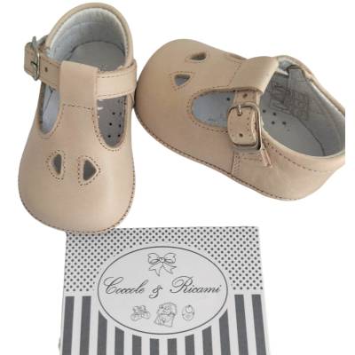 Scarpine neonato color tortora