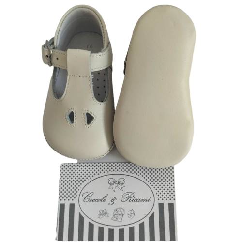 Scarpe neonato color seta 2