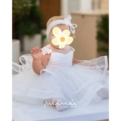 Robe de baptême avec bande