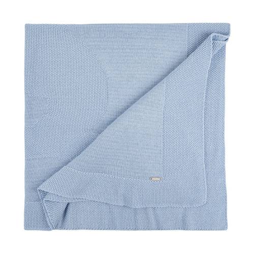 Chale maglieria punto riso jacquard coniglio AZZURRO...