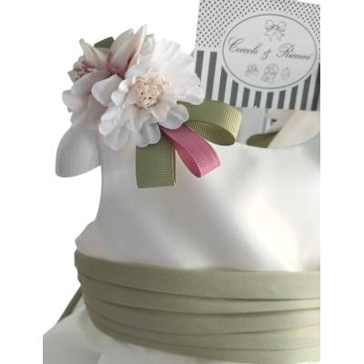 Abito battesimo bambina Minù con fascetta