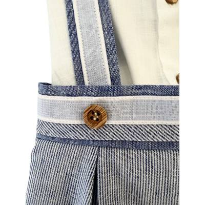 Completo elegante bambino battesimo cerimonia bianco e azzurro