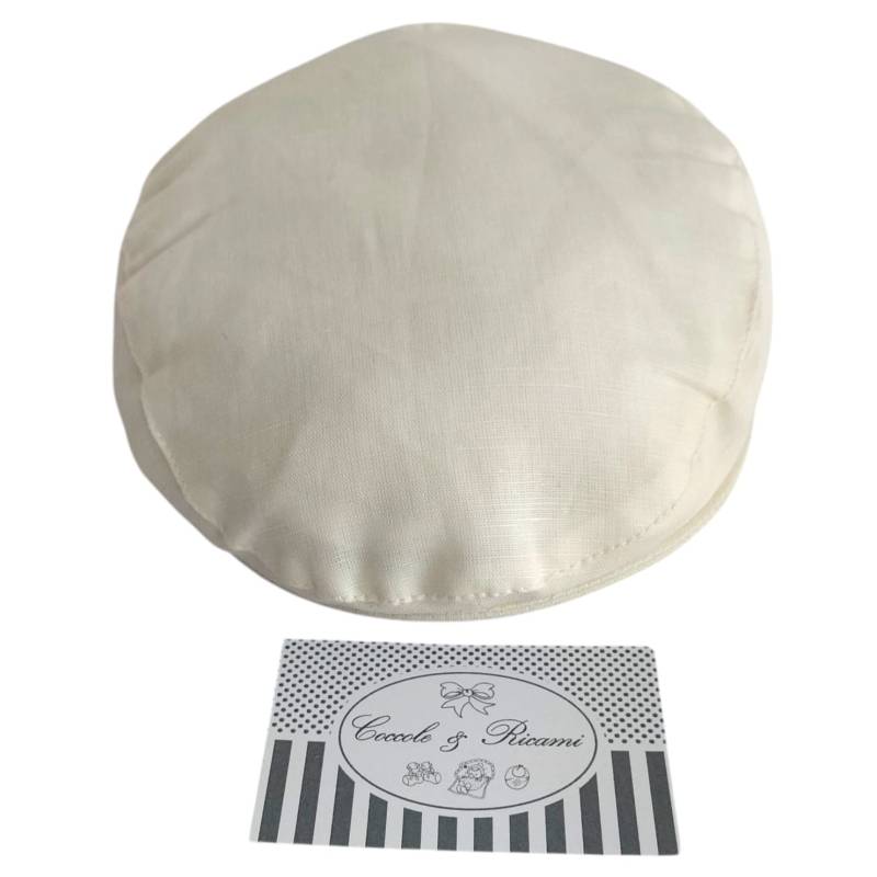 Coppola siciliana de cor creme clara