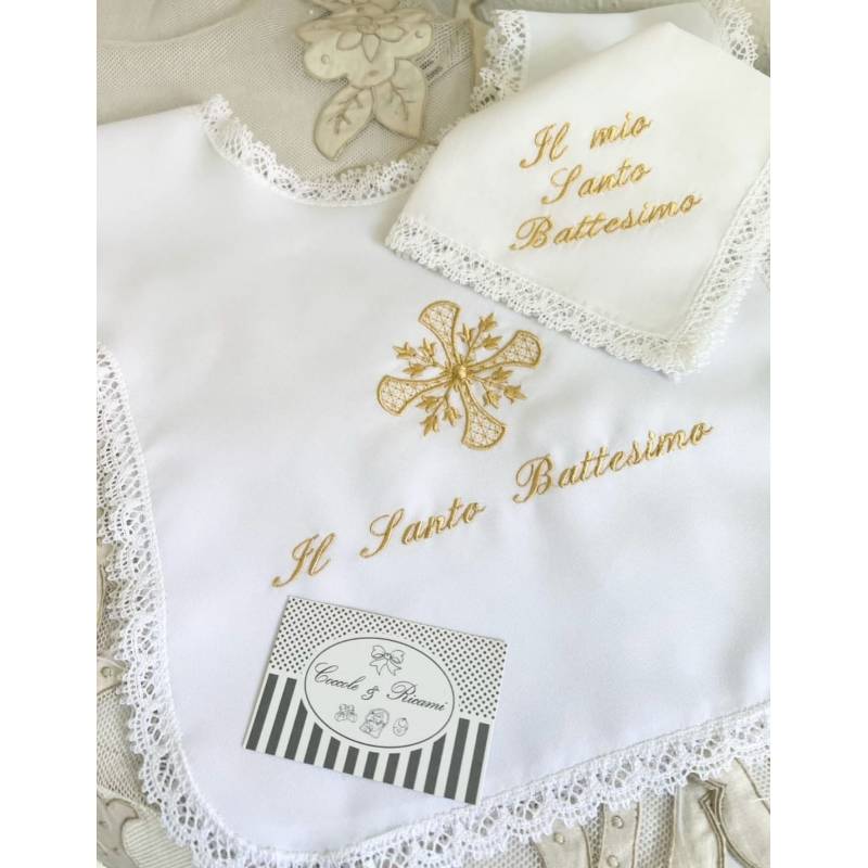 Camisa de batismo com lenço