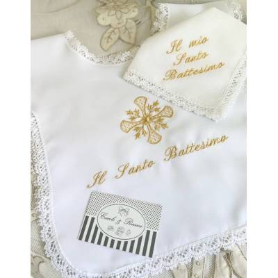 Camisa de batismo com lenço