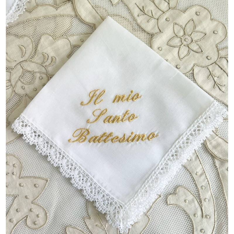 Camisa de batismo com lenço
