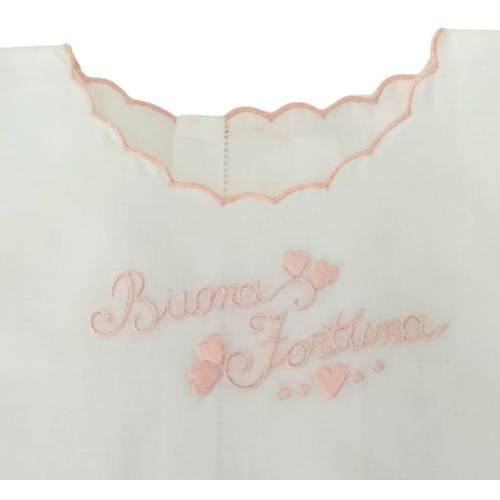Lucky blouse with pink embroidery