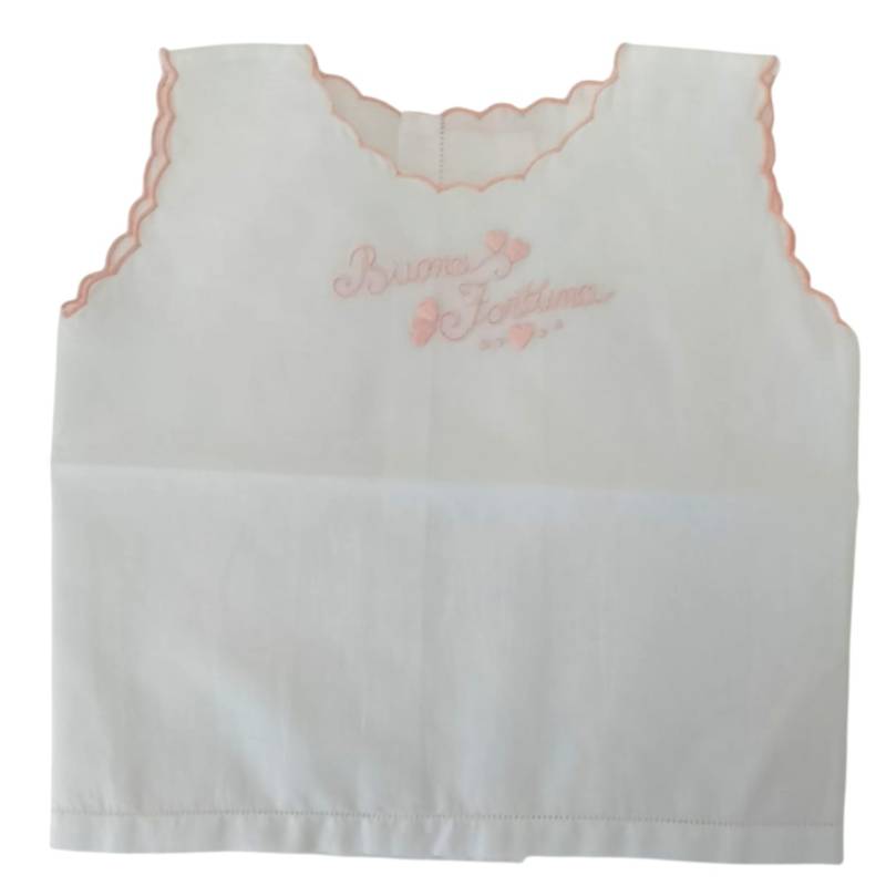 Blouse Lucky avec broderie rose