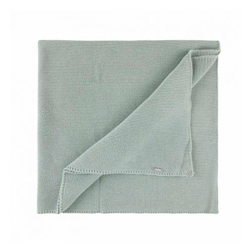 Couverture en fil de coton vert sauge