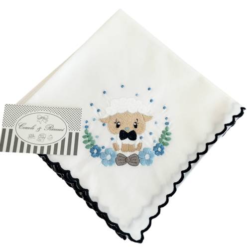 Mousseline de pur coton avec broderie