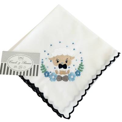 Muselina de algodón puro con bordados