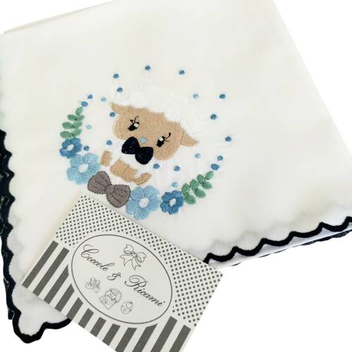 Muselina de algodón puro con bordados 2