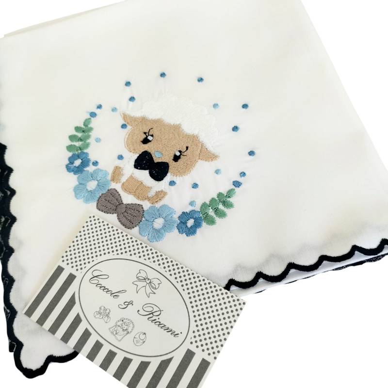 Musselina de algodão puro com bordados