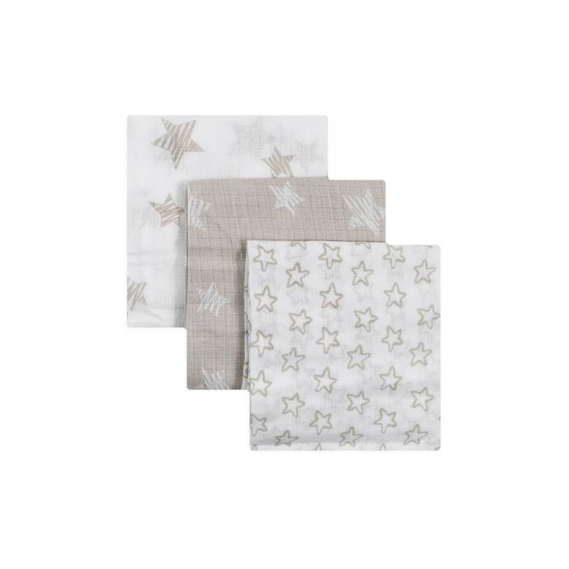 Conjunto de 3 quadrados em gaze 100%...