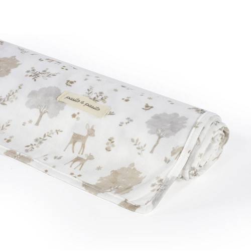 Drap avec coins pour poussette + mousseline Nara