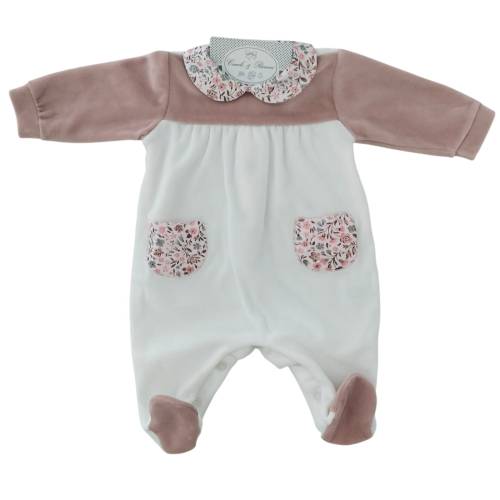 Baby chenille sleepsuit 0/1 month