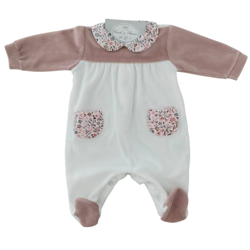 Grenouillère bébé en chenille 0/1 mois