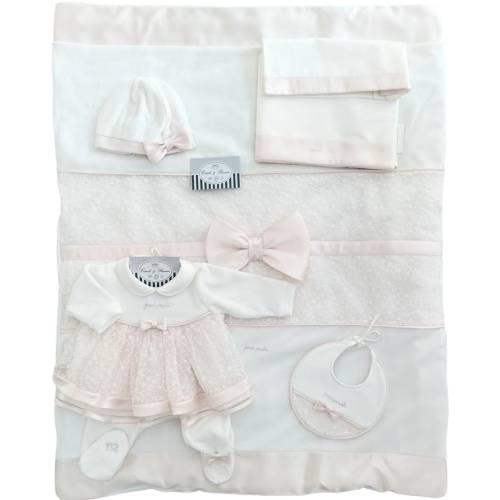 Fato elegante de menina recém-nascida em chenille Minù...