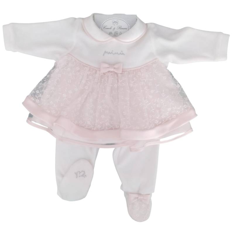 Fato elegante de menina recém-nascida...